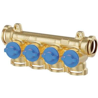 Verteiler Mit Einzelabsperrventilen Und Blauen Knöpfen 5 Ausgänge Caleffi 359250 5 Verteiler Mit Einzelabsperrventilen Und Blauen Knöpfen 5 Ausgänge Caleffi 359250 5