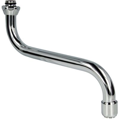 Tecuro - S-auslauf Für Niederdruck Wand-armaturen 3/4 Zoll Konisch Dichtend, Länge 150 Mm, Messing Verchromt Tecuro - S-auslauf Für Niederdruck Wand-armaturen 3/4 Zoll Konisch Dichtend, Länge 150 Mm, Messing Verchromt