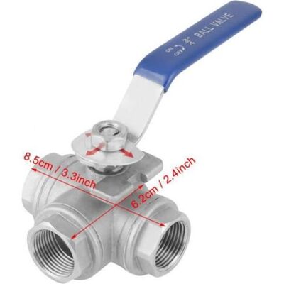OEM 3-wege-kugelhahn Mit Innengewinde, Edelstahl, 3/4" Dn20 OEM 3-wege-kugelhahn Mit Innengewinde, Edelstahl, 3/4" Dn20