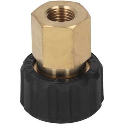 HEAT Hochdruckreiniger-adapter Aus Messing Und Gummi, Korrosionsbeständig, G1/4 Zoll Auf M22 X 1,5 Mm Hochdruckreiniger-schlauchgewinde Für Den Austausch Von Innengewinde Auf Innengewinde, 15 Mm Außendurch HEAT Hochdruckreiniger-adapter Aus Messing Und Gummi, Korrosionsbeständig, G1/4 Zoll Auf M22 X 1,5 Mm Hochdruckreiniger-schlauchgewinde Für Den Austausch Von Innengewinde Auf Innengewinde, 15 Mm Außendurch