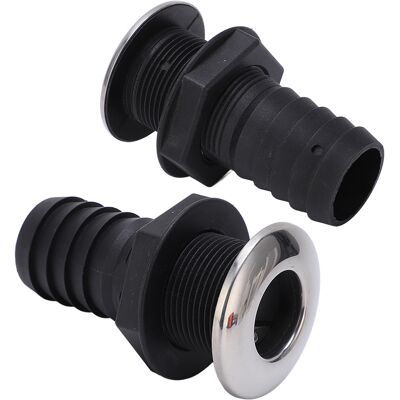 JUTE Marine-fittings, 1-1/2" Schwarzes Nylon-ablaufloch, Abdeckung Aus Edelstahl 316 Mit Wasserrückhalteplatte (8755sabr). JUTE Marine-fittings, 1-1/2" Schwarzes Nylon-ablaufloch, Abdeckung Aus Edelstahl 316 Mit Wasserrückhalteplatte (8755sabr).