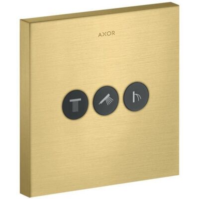 Hansgrohe Axor Starck ShowerSelect Quadratische Ventil - 3 Verbraucher, Brushed Brass Hansgrohe Axor Starck ShowerSelect Quadratische Ventil - 3 Verbraucher, Brushed Brass