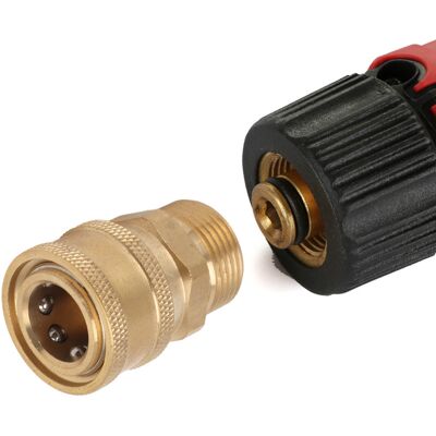 JUTE Zwei Schnellwechseladapter Für Hochdruckreiniger Und Autowaschpistolen, 3/8 Zoll Auf M22 Außengewinde, Verschraubung Aus Reinem Kupfer, 15 Mm Innenbohrung Aus Reinem Kupfer. JUTE Zwei Schnellwechseladapter Für Hochdruckreiniger Und Autowaschpistolen, 3/8 Zoll Auf M22 Außengewinde, Verschraubung Aus Reinem Kupfer, 15 Mm Innenbohrung Aus Reinem Kupfer.