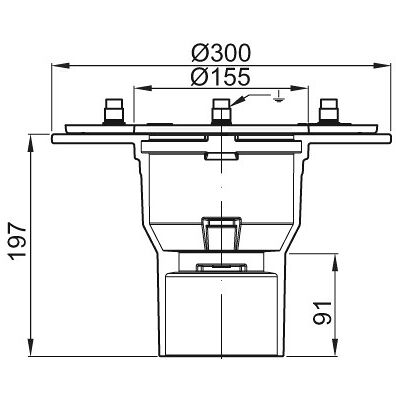 Aco Bodenablauf Passavant Dn100/90 Grad/2,0l/s/pressfl./epoxiert, 5571.60.20 Aco Bodenablauf Passavant Dn100/90 Grad/2,0l/s/pressfl./epoxiert, 5571.60.20