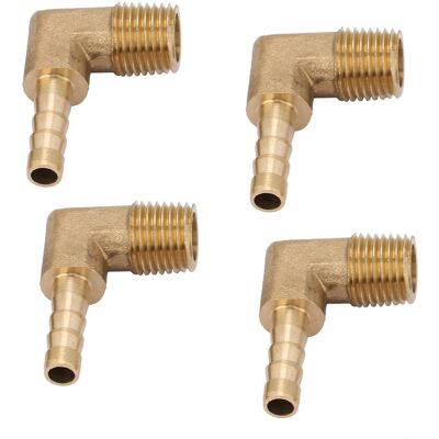 HEAT 4 Stück Messing-winkel-schlauchanschluss Mit Außengewinde G1/4" 6 Mm HEAT 4 Stück Messing-winkel-schlauchanschluss Mit Außengewinde G1/4" 6 Mm