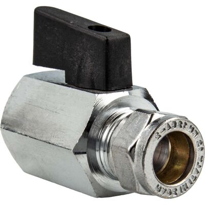 Tecuro - Mini Kugelhahn Mit Klemmring Für Kupferrohr Ø 10 Mm X 1/2 Zoll Ig - Messing Vernickelt Tecuro - Mini Kugelhahn Mit Klemmring Für Kupferrohr Ø 10 Mm X 1/2 Zoll Ig - Messing Vernickelt