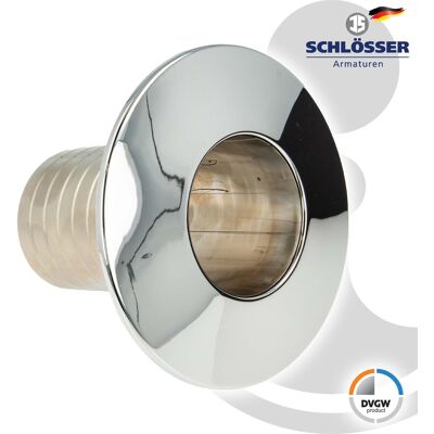 Schlösser Armaturen - Schütz Kombi-rosette D=140 Mm Tubus=110 Mm, Kuerzbar Um 8x10 Mm Verchromt Schlösser Armaturen - Schütz Kombi-rosette D=140 Mm Tubus=110 Mm, Kuerzbar Um 8x10 Mm Verchromt