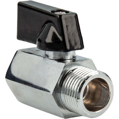 Tecuro Mini Kugelhahn Innengewinde Rp 3/4 Zoll X Außengewinde G 3/4 Zoll, Messing Verchromt Tecuro Mini Kugelhahn Innengewinde Rp 3/4 Zoll X Außengewinde G 3/4 Zoll, Messing Verchromt