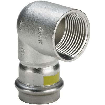 Viega Sanpress Inox G-übergangswinkel 90 Grad, D 18mm, Rp 1/2 Stahl Nichtrostend Modell 0214.2, 486389 Viega Sanpress Inox G-übergangswinkel 90 Grad, D 18mm, Rp 1/2 Stahl Nichtrostend Modell 0214.2, 486389