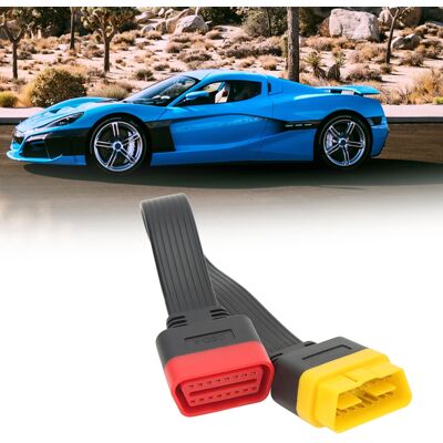 JUTE Kfz-diagnosegerät: Obd2-stecker-auf-buchse-schnittstellenadapter (rote Und Gelbe Anschlüsse) JUTE Kfz-diagnosegerät: Obd2-stecker-auf-buchse-schnittstellenadapter (rote Und Gelbe Anschlüsse)