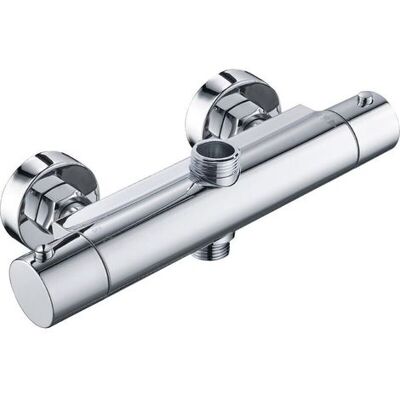 OEM Bolea Thermostat-duschsäulenmischer, Messing, 150 Mm Mittenabstand, Anschlüsse M20x27 Und M15x21, Sicherheitsabschaltung Bei 38°c, Chrom OEM Bolea Thermostat-duschsäulenmischer, Messing, 150 Mm Mittenabstand, Anschlüsse M20x27 Und M15x21, Sicherheitsabschaltung Bei 38°c, Chrom