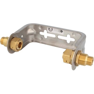 SCHLÖSSER ARMATUREN Js Wasserzähler-bügel 1/2 X 1/2 Zoll, Für Einstrahlzähler Mit Baulänge 80 Mm, Nicht Verstellbar, Edelstahl SCHLÖSSER ARMATUREN Js Wasserzähler-bügel 1/2 X 1/2 Zoll, Für Einstrahlzähler Mit Baulänge 80 Mm, Nicht Verstellbar, Edelstahl