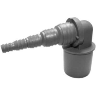 Airfit - Schlauchwinkel 90° Aus Pp, Ø 8 - 25 Mm (einfach Passend Abschneiden), Für Abflussrohr Dn40, 50016sw Airfit - Schlauchwinkel 90° Aus Pp, Ø 8 - 25 Mm (einfach Passend Abschneiden), Für Abflussrohr Dn40, 50016sw