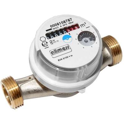 Allmess - Universal Vsystem Wasserzähler Kalt Warm Wohnungswasserzähler Verchromt Qn 2,5 130mm Ej 2025 Allmess - Universal Vsystem Wasserzähler Kalt Warm Wohnungswasserzähler Verchromt Qn 2,5 130mm Ej 2025