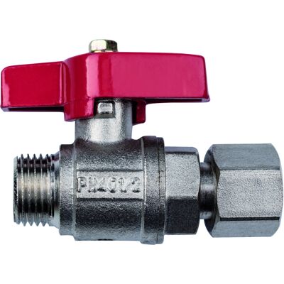 Distrilabo - Manometer-kugelhahn - Männlich - Drehbare Mutter Weiblich 15x21 - 40bars Distrilabo - Manometer-kugelhahn - Männlich - Drehbare Mutter Weiblich 15x21 - 40bars
