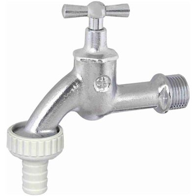 SCHLÖSSER ARMATUREN Auslaufventil Mit Schlauchverschraubung, Mit Knebel-oberteil, 3/4", Matt Chrom SCHLÖSSER ARMATUREN Auslaufventil Mit Schlauchverschraubung, Mit Knebel-oberteil, 3/4", Matt Chrom