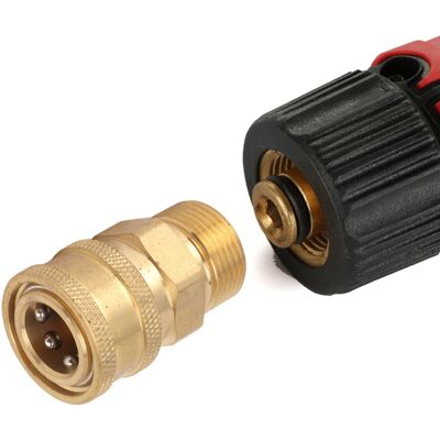 JUTE Zwei Schnellwechseladapter Für Hochdruckreiniger/autowaschpistolen, 3/8 Zoll Auf M22 Außengewinde, Verschraubung Aus Reinem Kupfer, 14 Mm Innenbohrung Aus Reinem Kupfer. JUTE Zwei Schnellwechseladapter Für Hochdruckreiniger/autowaschpistolen, 3/8 Zoll Auf M22 Außengewinde, Verschraubung Aus Reinem Kupfer, 14 Mm Innenbohrung Aus Reinem Kupfer.