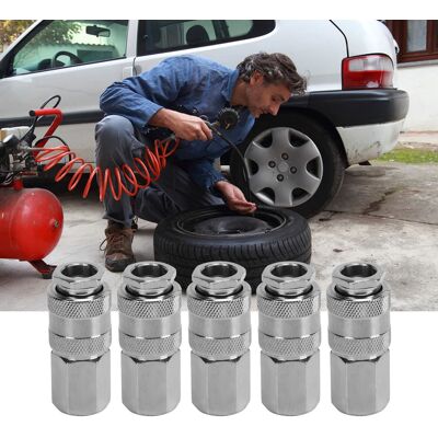 JUTE Universeller Anschluss Für Kfz-reparaturwerkzeuge 1/4npt (5er-pack) Für Druckluftkompressor-anschlusswerkzeuge (3-in-1-schnellkupplung, Innengewinde 1/4npt) JUTE Universeller Anschluss Für Kfz-reparaturwerkzeuge 1/4npt (5er-pack) Für Druckluftkompressor-anschlusswerkzeuge (3-in-1-schnellkupplung, Innengewinde 1/4npt)