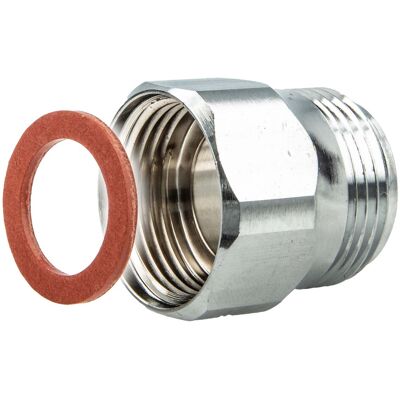 Tecuro - Aufnahme Adapter Übergangsstück Für Ausläufe An Armaturen, Ag 3/4 Zoll Auf Ig 3/4 Zoll Tecuro - Aufnahme Adapter Übergangsstück Für Ausläufe An Armaturen, Ag 3/4 Zoll Auf Ig 3/4 Zoll
