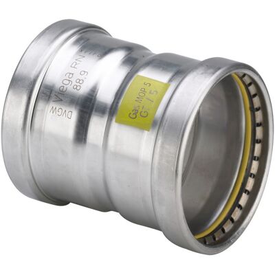 Viega Sanpress Inox G Xl-muffe, D 108,0mm Stahl Nichtrostend Modell 0215xl, 578572 Viega Sanpress Inox G Xl-muffe, D 108,0mm Stahl Nichtrostend Modell 0215xl, 578572