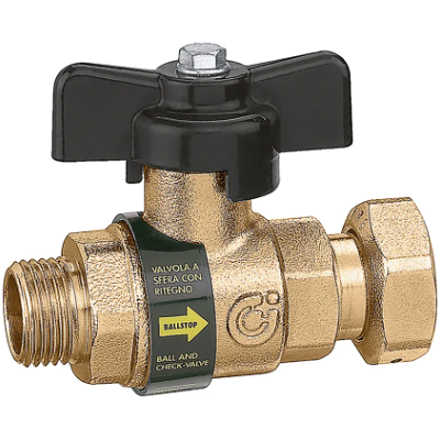CALEFFI - Kugelhahn mit integrierter Rückschlagklappe - 3/4" männlich auf weiblich CALEFFI - Kugelhahn mit integrierter Rückschlagklappe - 3/4" männlich auf weiblich