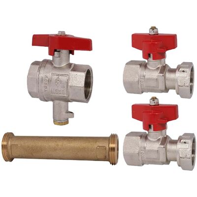 Schlösser Armaturen - Js Einbausatz Zu Wärmemengenzähler 1/2 Zoll X 110 Mm - Mit Kugelhähnen Schlösser Armaturen - Js Einbausatz Zu Wärmemengenzähler 1/2 Zoll X 110 Mm - Mit Kugelhähnen