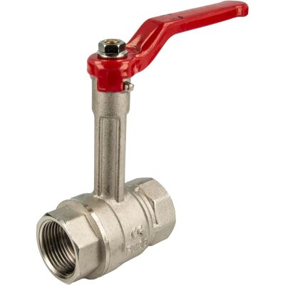 Tecuro - Kugelhahn Mit Verlängerter Spindel, Beids. Innengewinde Rp 1/2 Zoll (dn 15) Messing Vernickelt Tecuro - Kugelhahn Mit Verlängerter Spindel, Beids. Innengewinde Rp 1/2 Zoll (dn 15) Messing Vernickelt