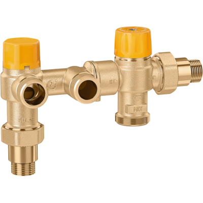 Bausatz Für Den Anschluss Eines Solarspeichers Mit Heizkessel, Mit Thermischer Integration. Caleffi 263350 Messing Bausatz Für Den Anschluss Eines Solarspeichers Mit Heizkessel, Mit Thermischer Integration. Caleffi 263350 Messing