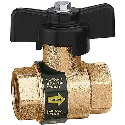 Caleffi Ballstop Ventil mit Rückschlag - Messing 1/2" Caleffi Ballstop Ventil mit Rückschlag - Messing 1/2"