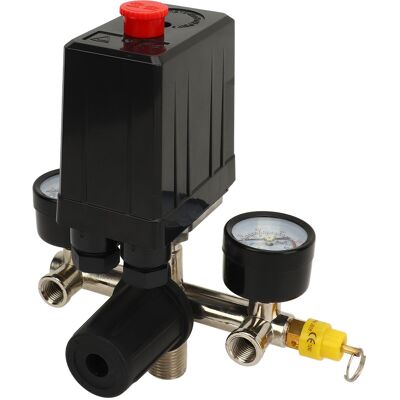 HEAT Druckschalter-set Für Luftkompressoren, Ce-ventil, Druckregler, Schwarze Abdeckung, Eisenanzeige, Messing, Schnellkupplung Nach Us-standard HEAT Druckschalter-set Für Luftkompressoren, Ce-ventil, Druckregler, Schwarze Abdeckung, Eisenanzeige, Messing, Schnellkupplung Nach Us-standard
