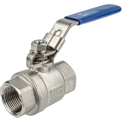 Tecuro - Edelstahl V4a Kugelhahn, Beidseitig Ig 1/4 Zoll (dn 10) Pn 63, Absperrbar Tecuro - Edelstahl V4a Kugelhahn, Beidseitig Ig 1/4 Zoll (dn 10) Pn 63, Absperrbar