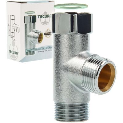 T-verteilerstück 3/4 Zoll - Für Geräte, Ms-verchromt - Tecuro T-verteilerstück 3/4 Zoll - Für Geräte, Ms-verchromt - Tecuro