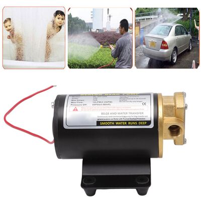 JUTE Elektrische Zahnradölpumpe Mit Thermoschutz Für Dieselmotoren, Schmierölpumpe, Wasserpumpe, 12-v-pumpenkopf Aus Messing JUTE Elektrische Zahnradölpumpe Mit Thermoschutz Für Dieselmotoren, Schmierölpumpe, Wasserpumpe, 12-v-pumpenkopf Aus Messing