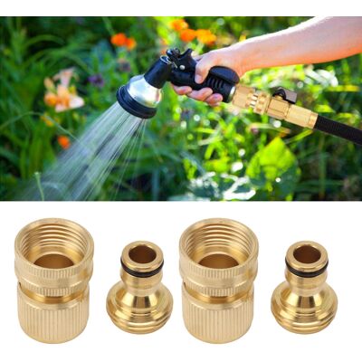 JUTE 3/4-zoll-schnellkupplung Aus Messing Für Gartenschläuche, Männliche Und Weibliche Anschlüsse JUTE 3/4-zoll-schnellkupplung Aus Messing Für Gartenschläuche, Männliche Und Weibliche Anschlüsse