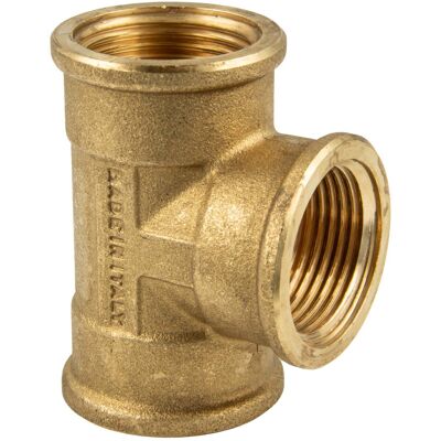 Tecuro - T-stück Allseitig Innengewinde Rp 1 1/4 (5/4) Zoll, Ms-blank Cw617n Tecuro - T-stück Allseitig Innengewinde Rp 1 1/4 (5/4) Zoll, Ms-blank Cw617n