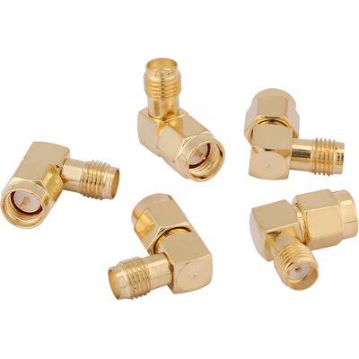 JUTE 90°-winkelstecker Sma-stecker Auf Sma-buchse, Innengewinde Auf Außengewinde, 5er-packung JUTE 90°-winkelstecker Sma-stecker Auf Sma-buchse, Innengewinde Auf Außengewinde, 5er-packung