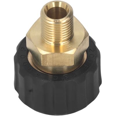 HEAT Hochdruckreiniger-adapter Aus Messing Und Gummi, Korrosionsbeständig, G1/4 Zoll Auf M22 X 1,5 Mm Hochdruckreiniger-schlauchgewinde, Passend Für 15 Mm Außendurchmesser (außengewinde Auf Innengewinde). HEAT Hochdruckreiniger-adapter Aus Messing Und Gummi, Korrosionsbeständig, G1/4 Zoll Auf M22 X 1,5 Mm Hochdruckreiniger-schlauchgewinde, Passend Für 15 Mm Außendurchmesser (außengewinde Auf Innengewinde).