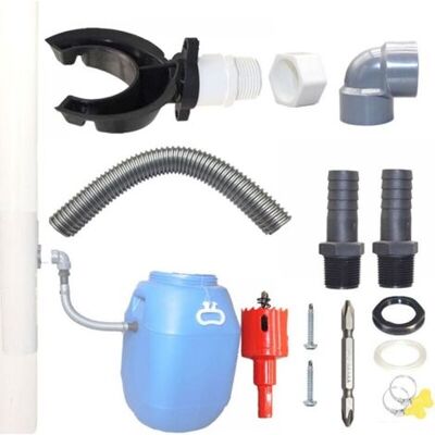 OEM Regenwassernutzungssystem, Regenwassersammler Für Fallrohre Ø 70–110 Mm, Regenwassernutzungssystem Aus Pvc Und Gummi Für Dächer Bis 80 M² Mit Montagezubehör OEM Regenwassernutzungssystem, Regenwassersammler Für Fallrohre Ø 70–110 Mm, Regenwassernutzungssystem Aus Pvc Und Gummi Für Dächer Bis 80 M² Mit Montagezubehör