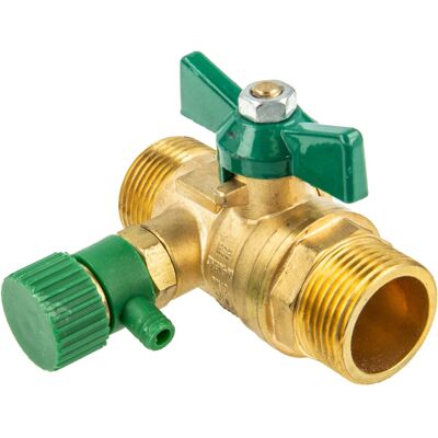 Hermann Schmidt - Uniwater System Kugelhahn Mit Entleerung Und Flügelgriff 1439, Dvgw Beidseitig 3/4 Zoll Ag (dn 15) Hermann Schmidt - Uniwater System Kugelhahn Mit Entleerung Und Flügelgriff 1439, Dvgw Beidseitig 3/4 Zoll Ag (dn 15)