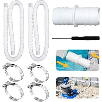 OEM 32-mm-poolschlauch – 2x Flexibler Schlauch Mit 4 Sicherheitsclips Und 1 Universalanschluss – Kompatibel Mit Allen Filterpumpen – Einfache Installation – Für Schwimmbäder, Whirlpools Und Aquarien OEM 32-mm-poolschlauch – 2x Flexibler Schlauch Mit 4 Sicherheitsclips Und 1 Universalanschluss – Kompatibel Mit Allen Filterpumpen – Einfache Installation – Für Schwimmbäder, Whirlpools Und Aquarien