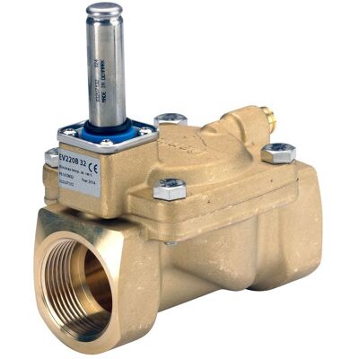 Danfoss Magnetventil Ev220b, Kv 18,00m3/h, G 1 1/4, Fkm-dichtung, Normal Geschlossen Nc, Messing Danfoss Magnetventil Ev220b, Kv 18,00m3/h, G 1 1/4, Fkm-dichtung, Normal Geschlossen Nc, Messing
