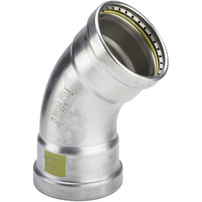 Viega Sanpress Inox G Xl-bogen 45 Grad, D 64,0mm Stahl Nichtrostend Modell 0226xl, 578251 Viega Sanpress Inox G Xl-bogen 45 Grad, D 64,0mm Stahl Nichtrostend Modell 0226xl, 578251