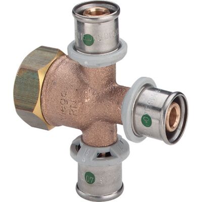Viega Sanfix Fosta Sanfix P-verteiler, D 16mm, G 3/4, N 3 Rotguss Modell 2126.08, 458164 Viega Sanfix Fosta Sanfix P-verteiler, D 16mm, G 3/4, N 3 Rotguss Modell 2126.08, 458164