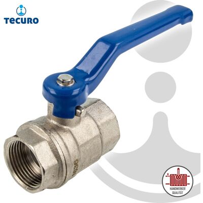 Tecuro - Kugelhahn, Beidseitig Innengewinde Rp 3/4 Zoll (dn 20) Stahlhebel Lang, Messing Vernickelt Tecuro - Kugelhahn, Beidseitig Innengewinde Rp 3/4 Zoll (dn 20) Stahlhebel Lang, Messing Vernickelt
