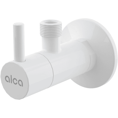 Alca Winkelventil mit Filter - 1/2"×3/8" - Weiß Alca Winkelventil mit Filter - 1/2"×3/8" - Weiß
