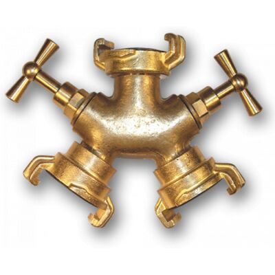 BRADAS Y-verteiler Mit Klauenkupplung Und Absperrhahn Aus Messing BRADAS Y-verteiler Mit Klauenkupplung Und Absperrhahn Aus Messing
