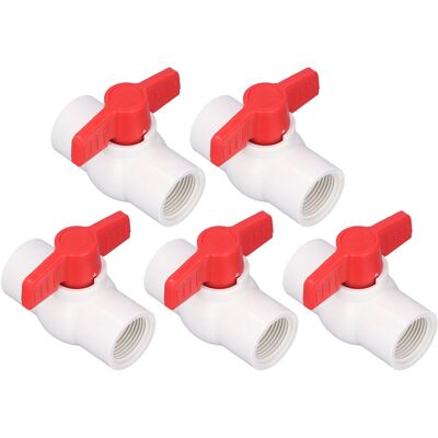 HEAT 5 Stück Kugelhahn Mit Flachem T-griff, Pvc, Wasserzufuhr-kugelhahnschalter Für Schwimmbäder, 20 Mm / 0,8 Zoll HEAT 5 Stück Kugelhahn Mit Flachem T-griff, Pvc, Wasserzufuhr-kugelhahnschalter Für Schwimmbäder, 20 Mm / 0,8 Zoll