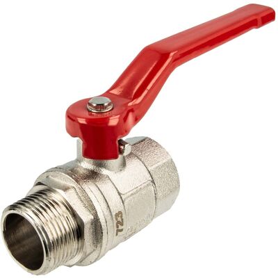 Tecuro - Kugelhahn, Innen- X Außengewinde G 3/4 Zoll (dn 20) Stahlhebel Lang, Ms-vernickelt Tecuro - Kugelhahn, Innen- X Außengewinde G 3/4 Zoll (dn 20) Stahlhebel Lang, Ms-vernickelt