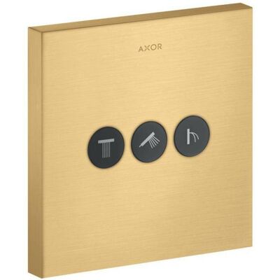 Hansgrohe Axor Starck ShowerSelect Quadratische Unterputzventil - 3 Verbraucher - Gebürstetes Gold Hansgrohe Axor Starck ShowerSelect Quadratische Unterputzventil - 3 Verbraucher - Gebürstetes Gold