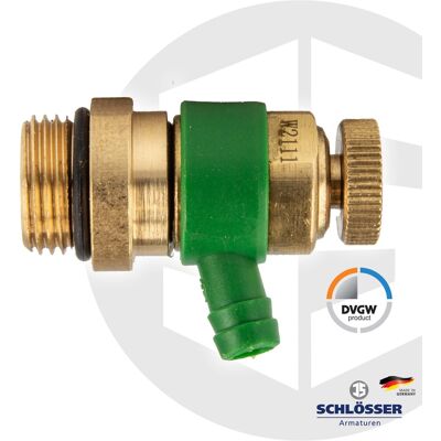 Schlösser Armaturen - Js Entleerungsventil G 3/8 Typ 1831, Mit O-ring Für Schrägsitzventile Freistrom- Kfr Ventile Schlösser Armaturen - Js Entleerungsventil G 3/8 Typ 1831, Mit O-ring Für Schrägsitzventile Freistrom- Kfr Ventile